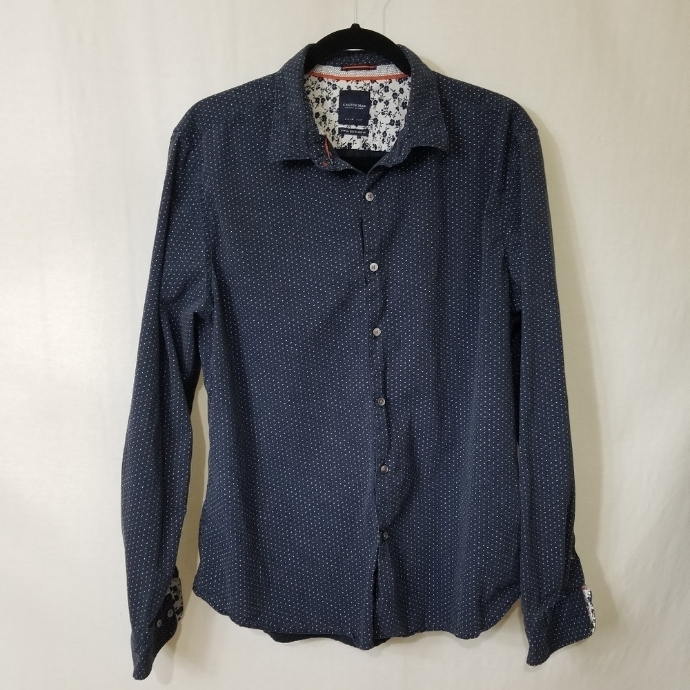 Cactus man button down long sleeve shirt